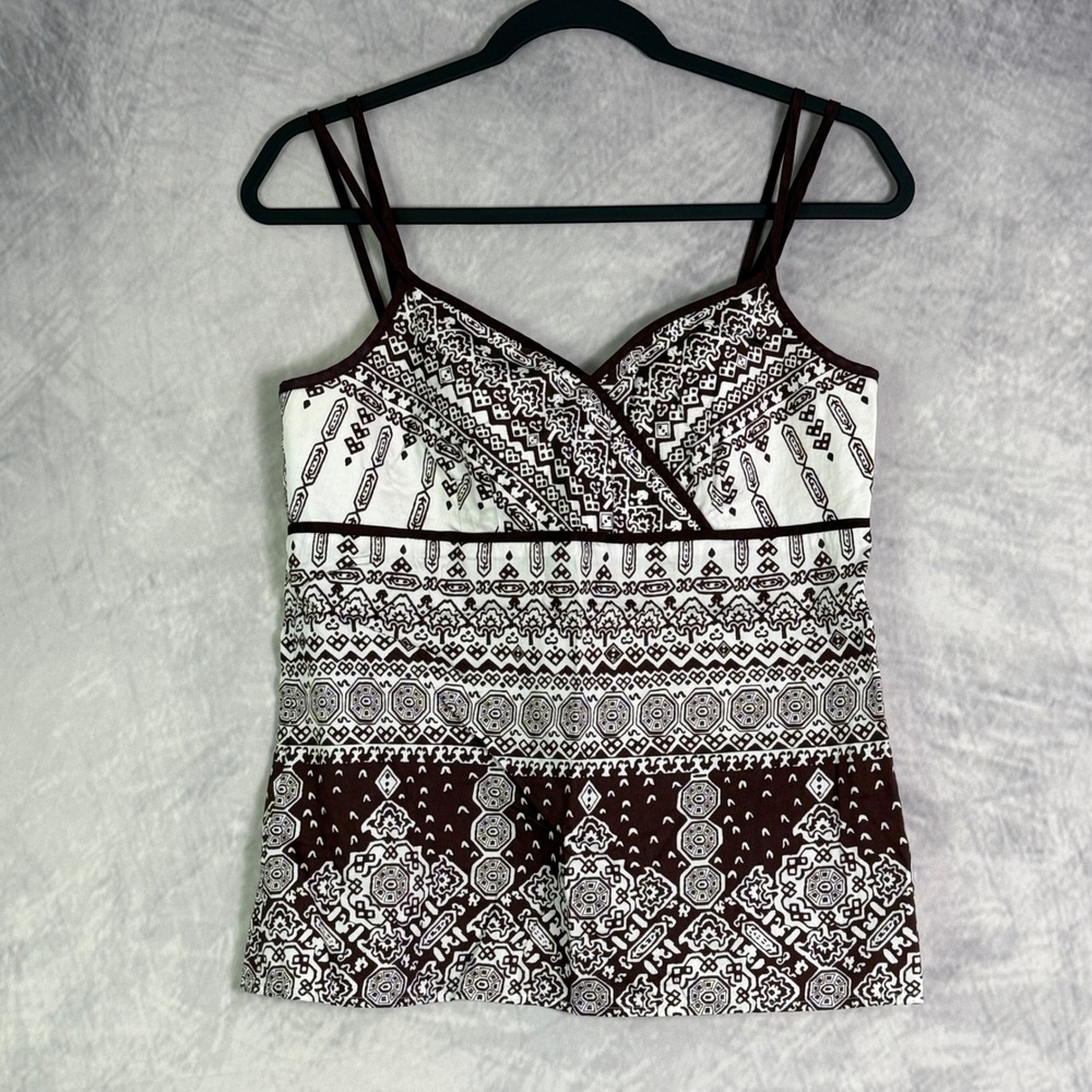 Vtg y2k Ann Taylor babydoll top Sz S Brown fairycore cottagecore boho festival